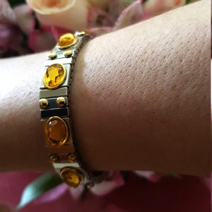 Citrine bracelet, Citrine Jewelry, Silver Gem bracelet, Βracelets for women, November birthstone,Crystal bracelet, Pierre Lorren Jewellery