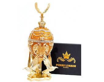 Limited Edition Musical Faberge Egg Velour Interior Swarovski Crystal Diamond Handset Faberge Style egg POWER LONGEVITY Graduation Birthday