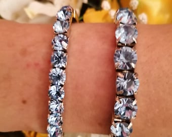 Qualcosa braccialetto blu / Matrimonio Qualcosa gioielli blu / Sposa qualcosa blu / Qualcosa di blu per la sposa / Damigella d'onore Braccialetto da tennis