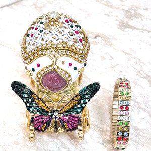 ONE OF A KIND - Faberge egg -Faberge musical egg - Faberge Ornament - Faberge Trinket box - Faberge Antique - Fabergé egg Easter Gift -