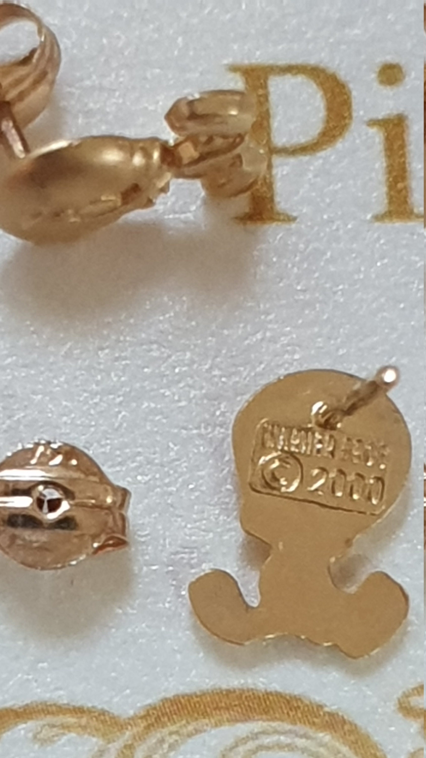 Gold tweety shop bird earrings