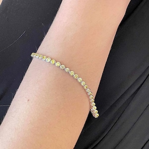 Citrine Bracelet. Citrine Jewelry, Tennis Bracelet, 925 Silver Bracelet, Citrine Tennis Birthstone Bracelet, Birthday Gifts for her HANDMADE