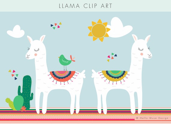 Download Free Cute Llama Clip Art Clipart Llamas Alpaca Clip Art Cute Etsy SVG Cut Files