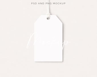Minimalist Gift Tag Mockup Template: Blank Tag (Digital Download .PSD & .PNG Files)