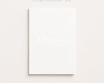 Minimalist Photoshop Card Mockup: 5x7 Mock Up Stationery (Instant Download)