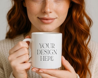 Minimalist Coffee Mug Mockup Template: 11 oz PSD (Digital Download)