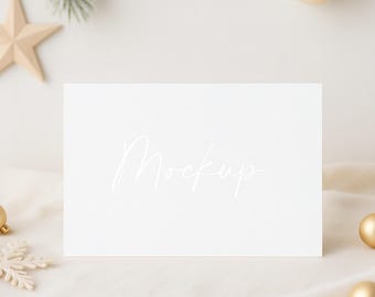 Minimalistische Landschaft Karten Mockup: 5x7 Editierbares Photoshop Mockup (Digitaler Download)