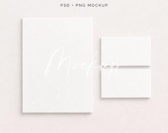Mehrere Photoshop Karten Mockup Set: 5x7 MockUp Briefpapier (Instant Download)