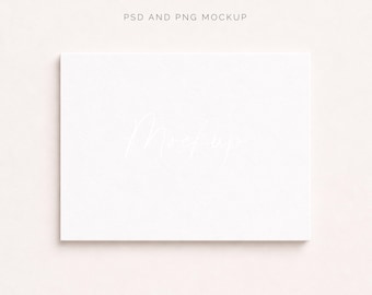 Minimalist Photoshop Card Mockup: 5x7 Blank Mock Up Stationery (Instant Download)