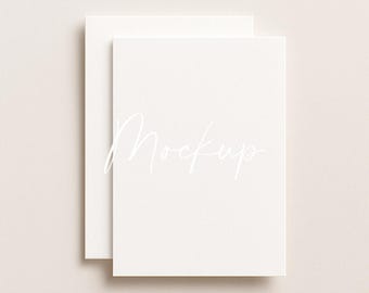 Minimalist Photoshop Card Mockup: 5x7 Mock Up Stationery (Instant Download)