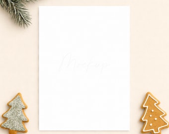 Blanko Weihnachtskarte Mockup: 13x18 Mockup Briefpapier (Instant Download)