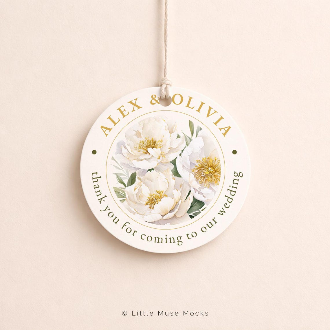 Circle Gift Tag Mockup Template Blank Round Tag (digital Download .PSD