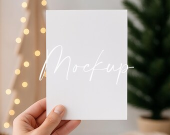 Weihnachtskarte Mockup: 13 x 20 cm Festliche Karte (Digitaler Download)