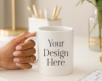 Photoshop Mug Mockup Template: 11oz PSD Mockup (Digital Download)