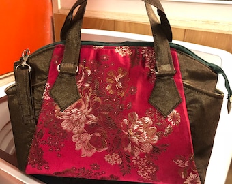 Shiny Annette handbag satin
