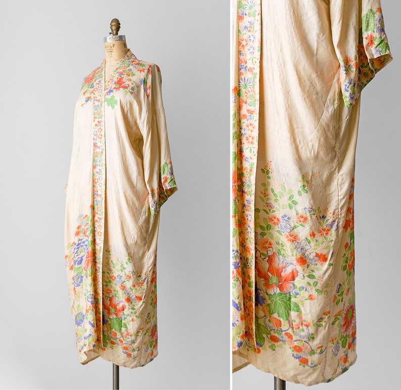 1920s silk robe