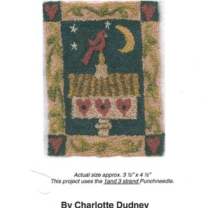 Clearance/Free** Twilight Punchneedle Pattern by Charlotte Dudney