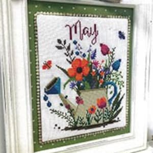 Memorable Months May by Anabella's getelde kruissteekpatroon/kaart
