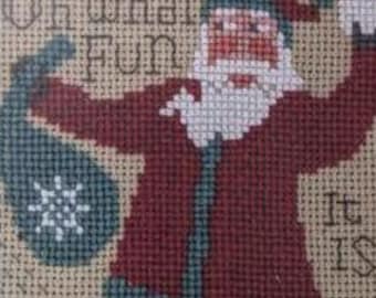 Korsstygnsmönster/diagram för Schooler Santa 2025 av Prairie Schooler
