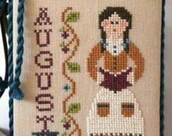 Calendar Girls-August by Little House Needleworks Counted Cross Stitch Pattern/Chart