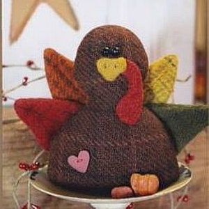 I Love Turkey 4" PATTERN to sew (not a finished product) by Cottonwood Creations