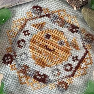 Quirky Quaker - Pufferfish by Darling and Whimsy Designs Counted Cross Stitch Pattern/Chart