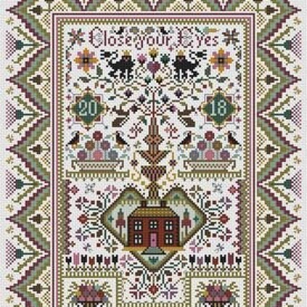 The Wishing Tree by Long Dog Samplers Counted Cross Stitch Pattern/Chart