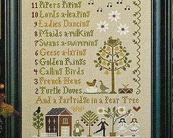 12 Days Of Christmas by Little House Needleworks Counted Cross Stitch Pattern/Chart