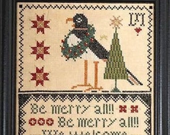 Be Merry All by La-D-Da Counted Cross Stitch Pattern/Chart
