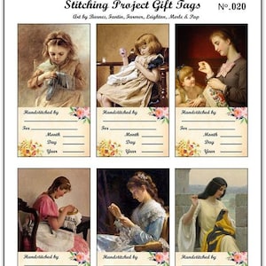 Needlework Labels  8&quot;x11&quot; 6 Images per sheet Several different designs by Pinoy Stitch