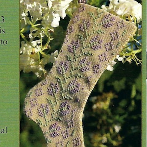 May Flowers 3 Stocking Ornaments by Blackbird Designs Counted Cross Stitch Pattern/Chart