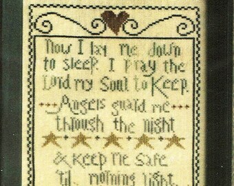 Now I Lay Me by La-D-Da Counted Cross Stitch Pattern/Chart