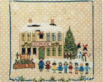 Quilt Shop includes 2 buttons by Sara Counted Cross Stitch PatternChart Christmas Avenue
