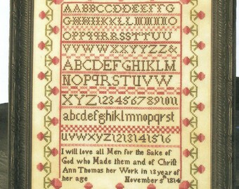 Rachel Long b.1821 NeedleMade Designs Cross Stitch Chart