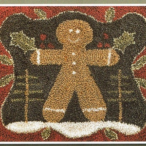 The Gingerbread Man by Little House Needlework Punch Needle Pattern