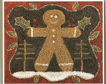 The Gingerbread Man by Little House Needlework Punch Needle Pattern