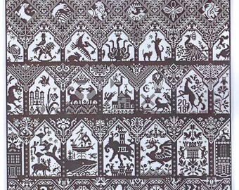 Quinto Acuto - The Pointed Fifth by Long Dog Samplers Counted Cross Stitch Pattern/Chart