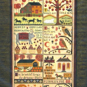 Autumn at Hawk Run Hollow by Carriage House Samplings Counted Cross Stitch Pattern/Chart