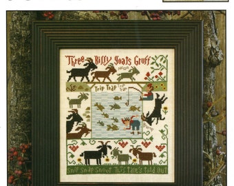 30% OFF 3 Billy Goats Gruff by Prairie Schooler Counted Cross Stitch Pattern/Chart