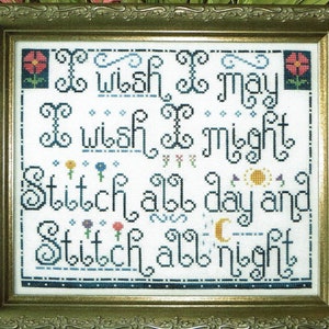 Stitch All Day by My Big Toe Counted Cross Stitch Pattern/Chart
