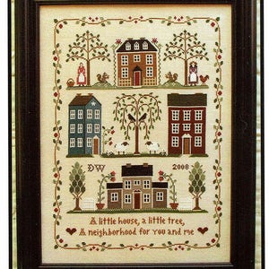Little House Neighborhood by Little House Needleworks Counted Cross Stitch Pattern/Chart