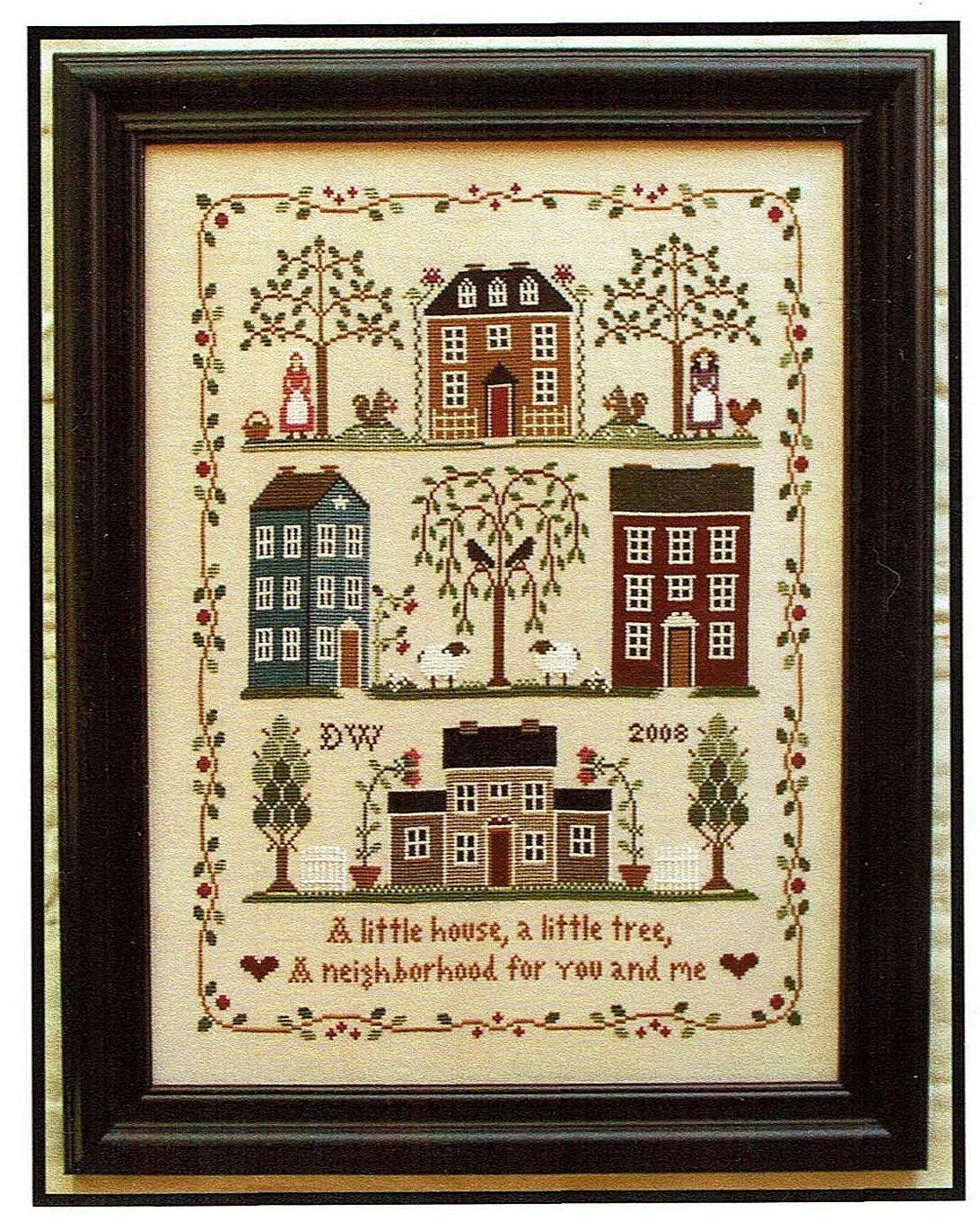 Little House Needleworksクロスステッチキット図案　刺繍糸 Little House Neighborhood by Little House Needleworks Counted