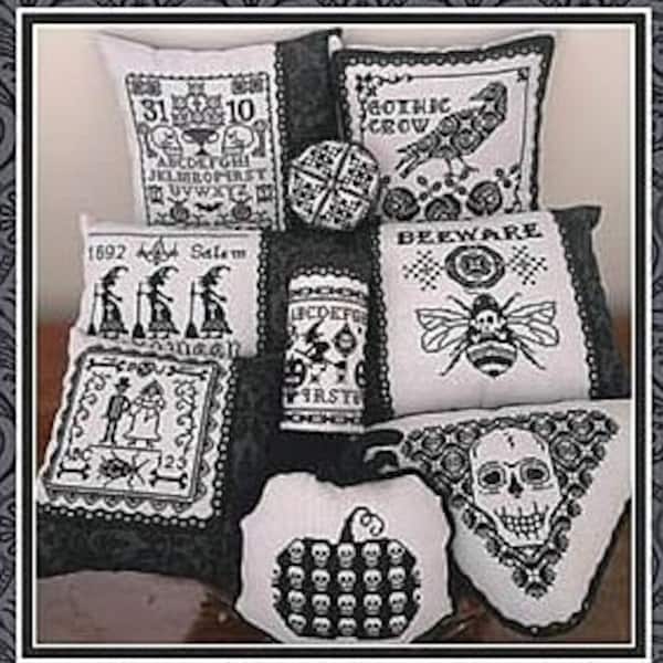 Gothic Halloween 2023 by Twin Peak Primitives Counted Cross Stitch Pattern/Chart