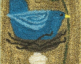Springtime Bluebird by Artful Offerings Punch Needle Pattern