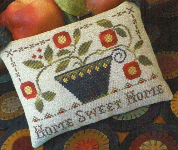 I just love this little needlepoint Home sweet home 1980\u2019s MCM modern house