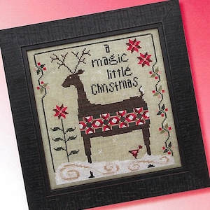 Patchwork Deer by Heart in Hand Counted Cross Stitch Pattern/Chart