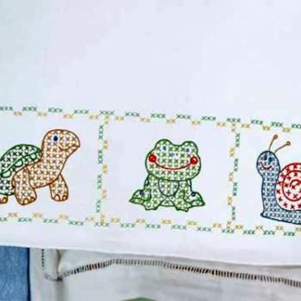 Froggy Childrens Pillowcase by Jack Dempsey Needle Art