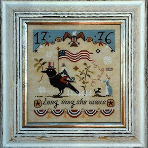 Long May She Wave de Barbara Ana Designs Patrón/gráfico de punto de cruz contado