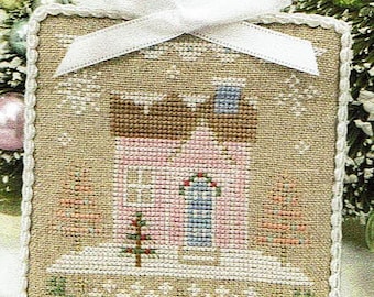 Glitterhuis 8 per landhuis met getelde kruissteekpatronen/-tabel