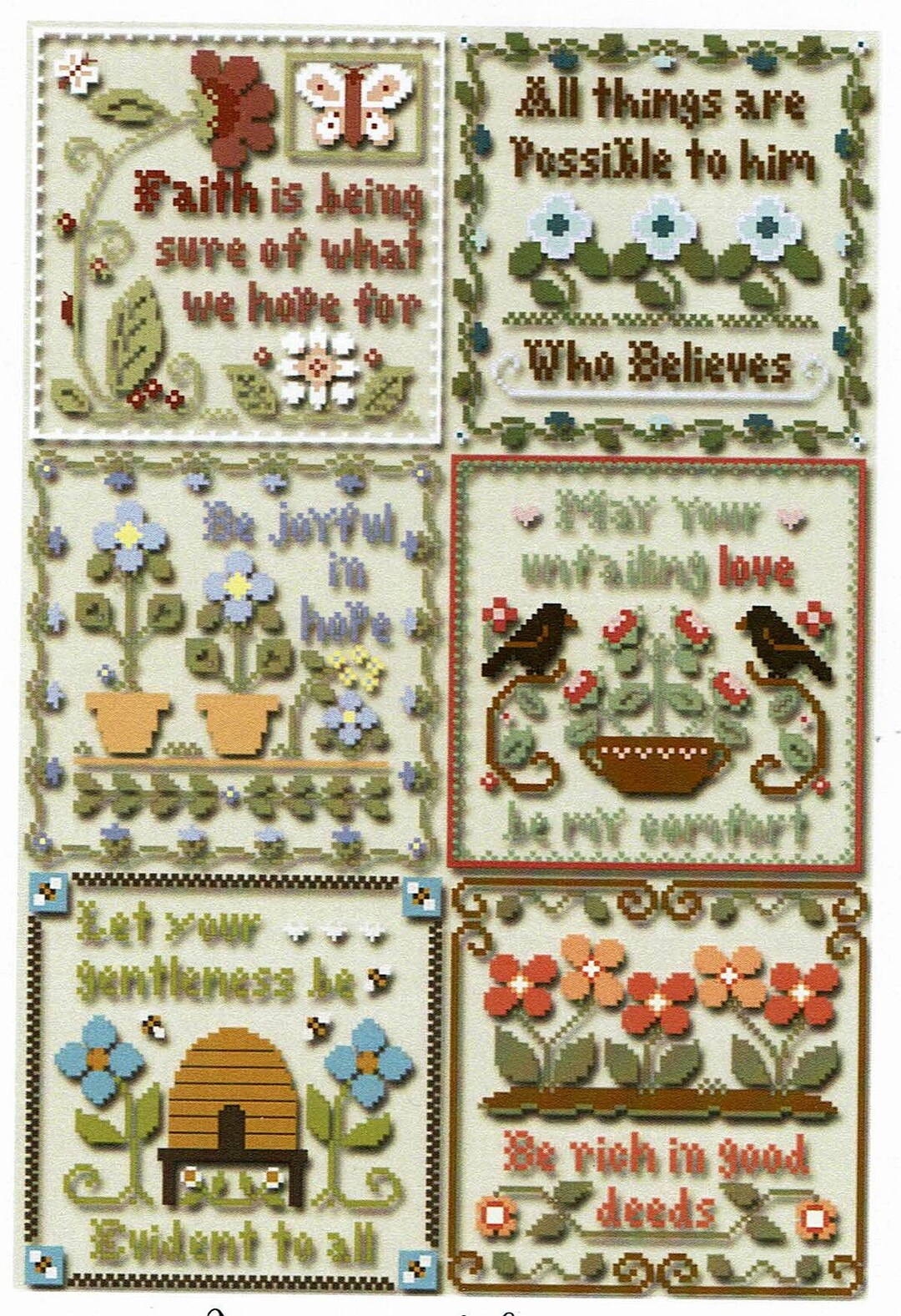 Inspirational Scriptures by Little House Needleworks Counted Cross ...